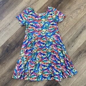 Mia Belle Girls Colorful Crayon Dress Back To School Outfit Size 8 Girl